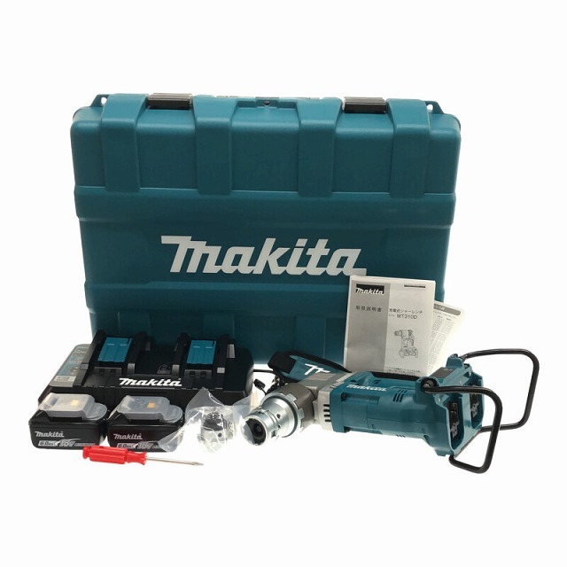 ☆未使用品☆makita マキタ 18V＋18V＝36V 充電式シャーレンチ WT310DPG2 6.0AHバッテリー2個(BL1860B) 充電器(DC18RD) ケース付 61925