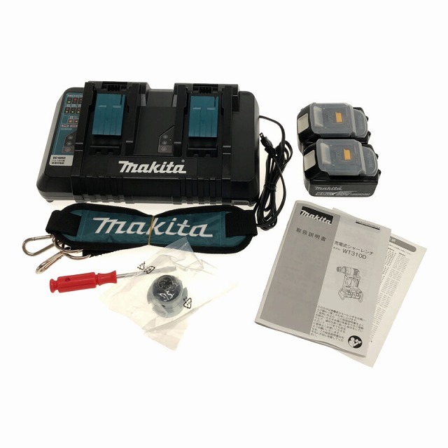 Makita(マキタ)の☆未使用品☆makita マキタ 18V＋18V＝36V 充電式シャーレンチ WT310DPG2 6.0AHバッテリー2個(BL1860B) 充電器(DC18RD) ケース付 61925 自動車/バイクのバイク(工具)の商品写真