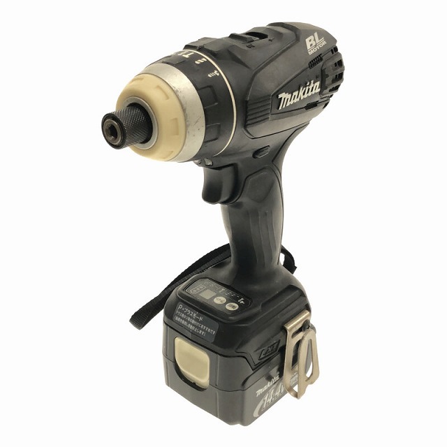 ☆美品☆makita マキタ 14.4V 充電式4モードインパクトドライバ TP131DRFXB 黒 ブラック 充電器 バッテリー2個 ケース付  61753