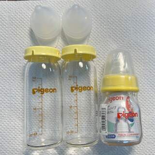 ピジョン(Pigeon)の新生児用哺乳瓶　pigeon SSS 産院用2個、果汁用哺乳瓶(哺乳ビン)