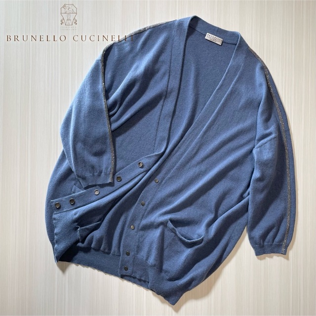 BRUNELLO CUCINELLI(ブルネロクチネリ)のH46★美品★極上カシミヤ100% モニーレつきカーディガン ブルネロクチネリ レディースのトップス(カーディガン)の商品写真