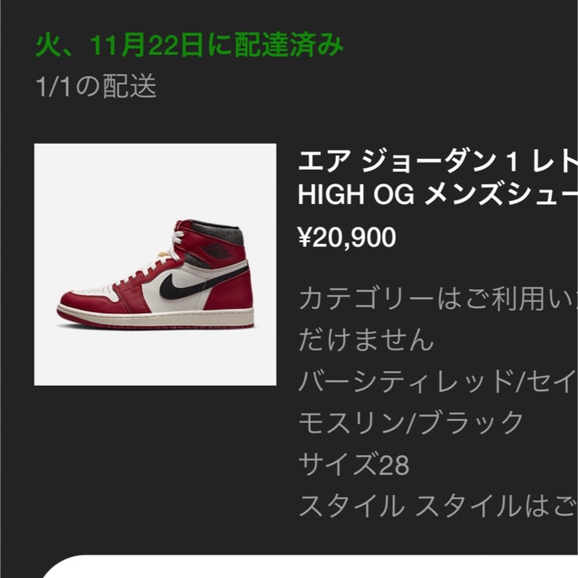 NIKE AIR JORDAN1 Chicago ジョーダン1 シカゴ　28cm