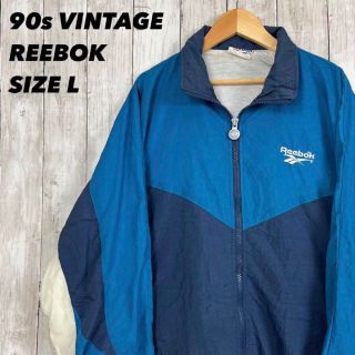 リーボック(Reebok)の90sヴィンテージ古着REEBOKリーボックナイロンジャケットブルゾンサイズL.(ナイロンジャケット)