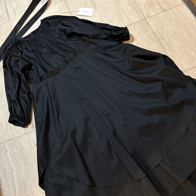 Stina closet/crepe dress/黒