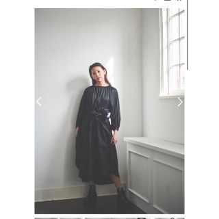 Stina closet/crepe dress/黒(ロングドレス)