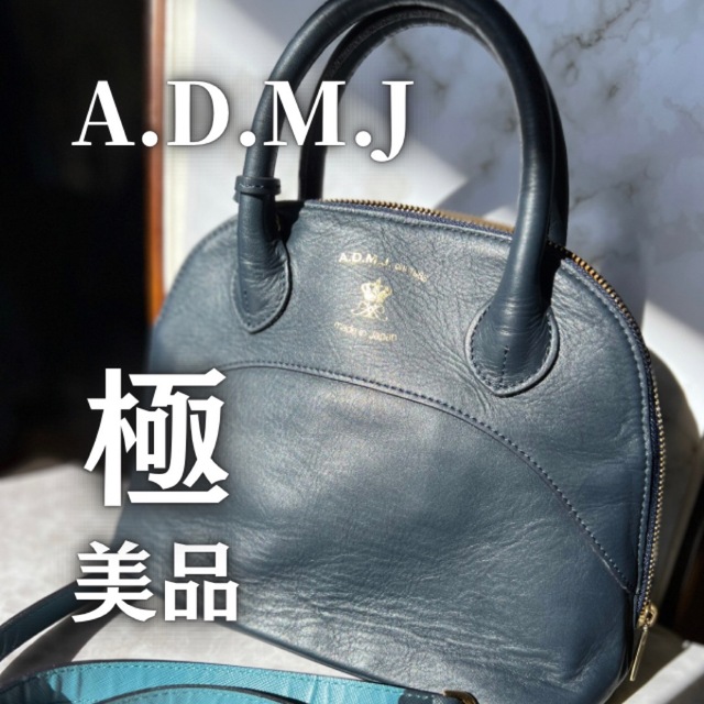 ショルダーバッグ値下げ可能▶︎未使用▶︎A.D.M.J ショルダー　ネイビー　オフィス　デート