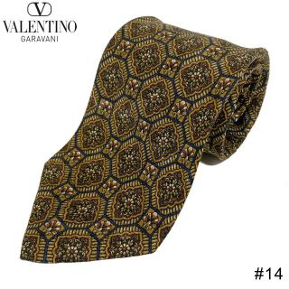 ヴァレンティノガラヴァーニ(valentino garavani)の■送無【ヴァレンティノ】ネクタイ イタリア製 シルク 人気 メンズ 茶系 #14(ネクタイ)