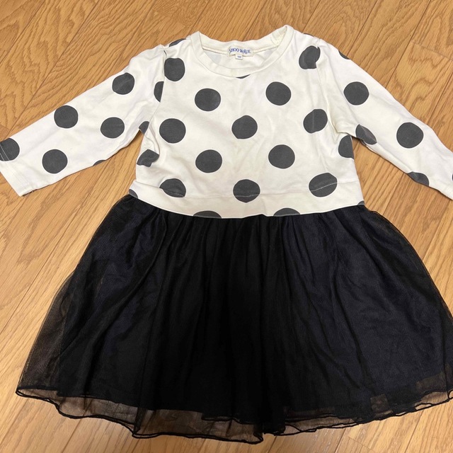 SHOO・LA・RUE(シューラルー)のドットチュールワンピース キッズ/ベビー/マタニティのキッズ服女の子用(90cm~)(ワンピース)の商品写真