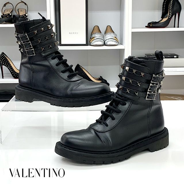 通販 人気】 VALENTINO - 5311 ヴァレンティノ ロックスタッズ レザー