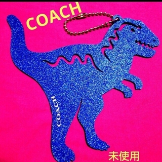 コーチ(COACH)の【マコチン様】COACH Blue レキシー Bigプレート チャーム、未使用(キーホルダー)