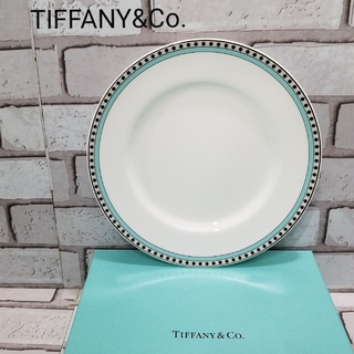 Tiffany & Co. - 【未使用品】TIFFANY&Co. プラチナブルーバンド　デザートプレート　2枚
