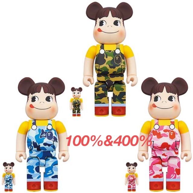 BE@RBRICK BAPE ペコちゃん 100％ & 400％ 3色セット！