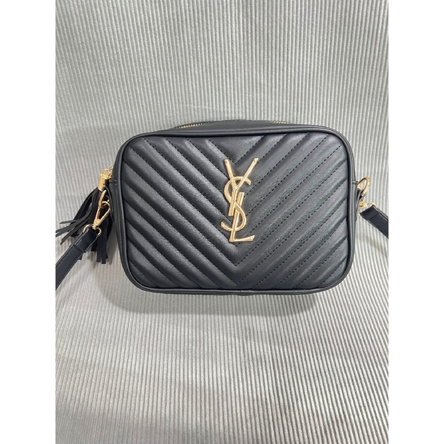 極美品】イヴサンローラン ショルダーバック ゴールド金具 レザー