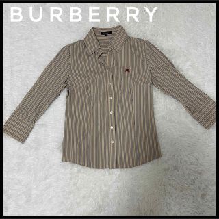 バーバリー(BURBERRY)の【美品】Burberry バーバリー  シャツ ストライプ ロゴ(シャツ/ブラウス(長袖/七分))