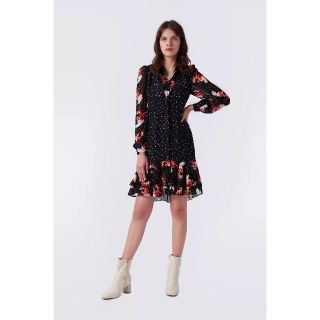 ダイアンフォンファステンバーグ(DIANE von FURSTENBERG)の新品送料無料US6号ダイアンフォンファステンバーグルチアーノクレープミニドレス(ひざ丈ワンピース)