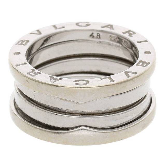 100%安い BVLGARI 48/7.5号 メンズ ホワイトゴールドリング ビー
