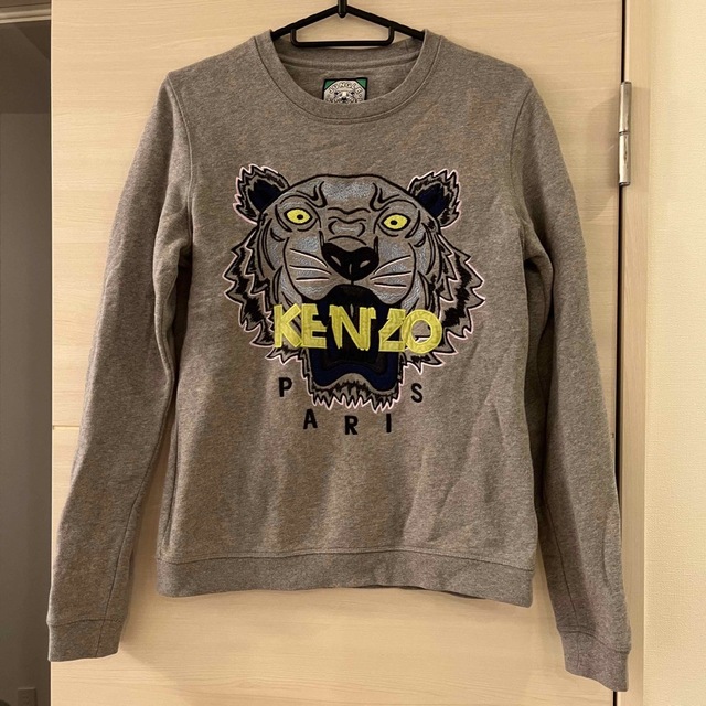 美品 ケンゾー/KENZO タイガープリントトレーナー 灰色 S 約6万円