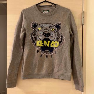 美品 KENZO ケンゾー トレーナー 裏起毛 虎 レディース L グレー 長袖