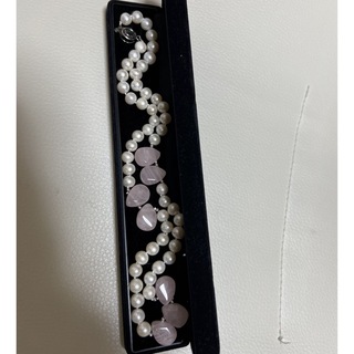 天然真珠とローズクォーツのネックレス(ネックレス)