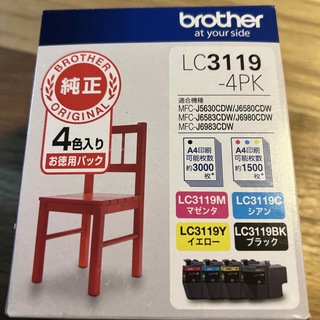 ブラザー(brother)のbrother インクカートリッジ LC3119-4PK 4色(オフィス用品一般)