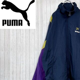 プーマ(PUMA)のPUMA プーマ　ナイロンジャケット　マルチカラー　90s 刺繍ロゴ　7(ナイロンジャケット)