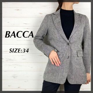 BACCA - BACCA バッカ トゥモローランド リネン テーラードジャケット グレー 34