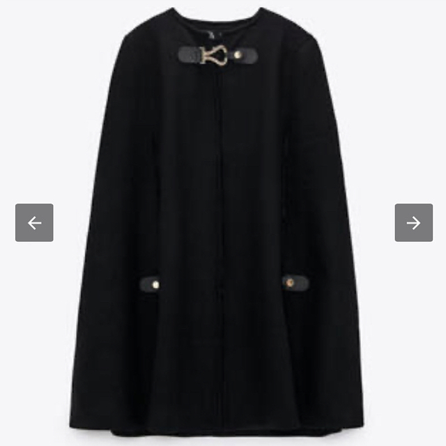 ZARA(ザラ)の【完売品】ZARA ポンチョコート ケープ レディースのジャケット/アウター(ポンチョ)の商品写真