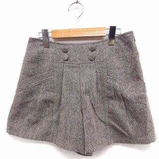 グローブ(grove)のグローブ grove ショート パンツ ツイード ウール混 M ブラウン 茶(ショートパンツ)