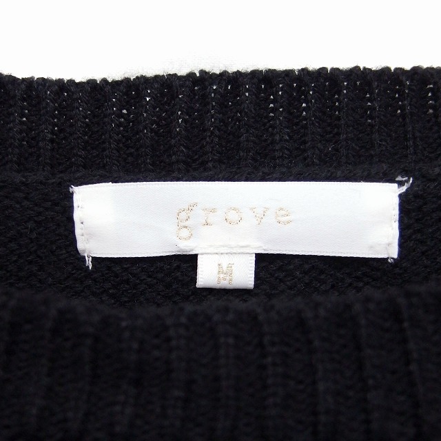 grove(グローブ)のグローブ grove ケーブル編み ニット セーター 長袖 ラウンドネック M レディースのトップス(ニット/セーター)の商品写真