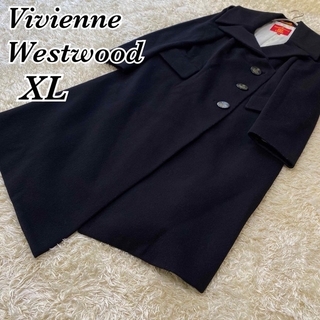 ヴィヴィアンウエストウッド(Vivienne Westwood)のVivienne Westwood 変形 アシンメトリー ロングコート ブラック(ロングコート)