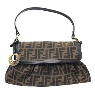 ダークブラウン 茶色 S1259 フェンディ FENDI ズッカ ハンド