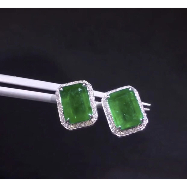 オンライン 通販 店 - ⭐天然 エメラルド ダイヤ ピアス k18 3.28ct