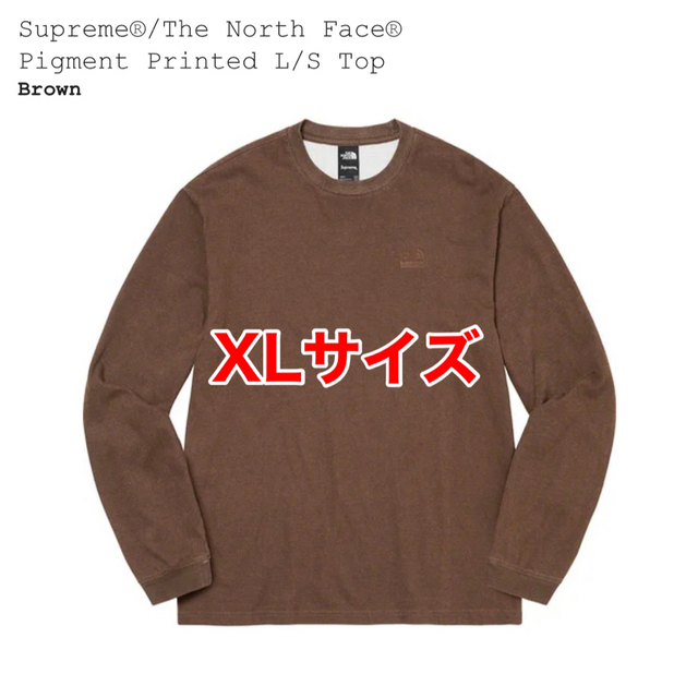 Supreme(シュプリーム)のSupreme The North Face  Pigment L/S XL 茶 メンズのトップス(Tシャツ/カットソー(七分/長袖))の商品写真