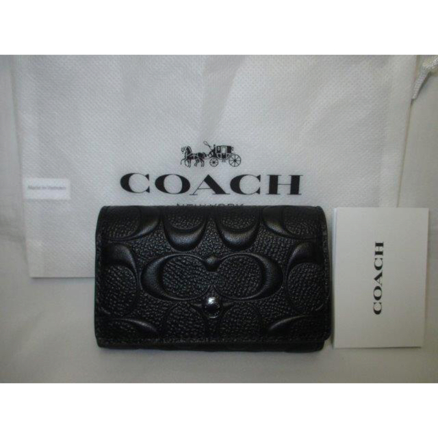 COACH ☆大人気☆ ファイブ リング キーケース シグネチャー カーキ
