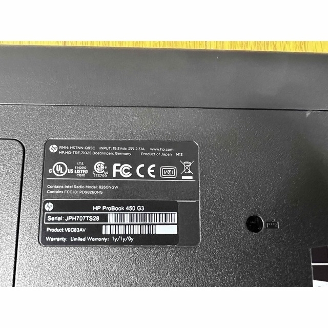 【初売価格】HP ProBook 450G3 i3第6 /8GB /256GB スマホ/家電/カメラのPC/タブレット(ノートPC)の商品写真