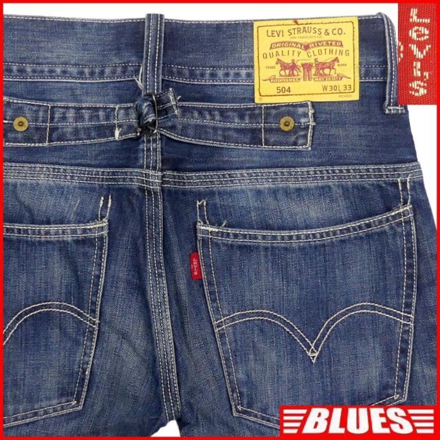 Levis リーバイス　504　ストレートデニム　W30　濃紺　メンズ