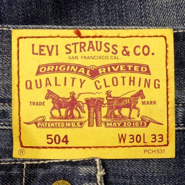 Levis リーバイス　504　ストレートデニム　W30　濃紺　メンズ