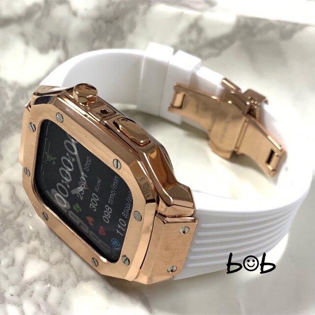 RM-2 ローズゴールドD apple watch メタル カスタムケースohaRM2