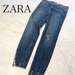 ザラ(ZARA)のZARA  ストレッチスキニー　ダメージデニム(デニム/ジーンズ)