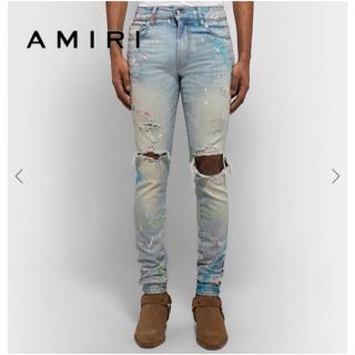 アミリ(AMIRI)の確実正規品　アミリ　ペイントジーンズ　AMIRIデニム  (デニム/ジーンズ)