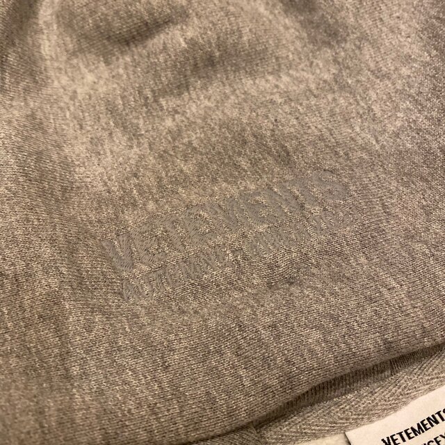 VETEMENTS Logo Hoodie gray Sサイズ