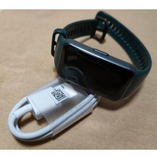 ファーウェイ(HUAWEI)のHUAWEI Band 6。グリーン、美品！(その他)