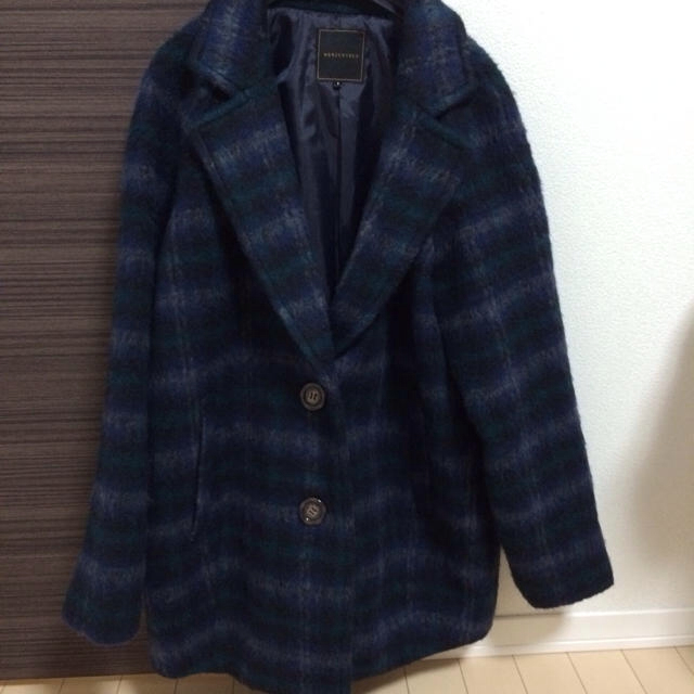 Ungridシャギーチェックコート