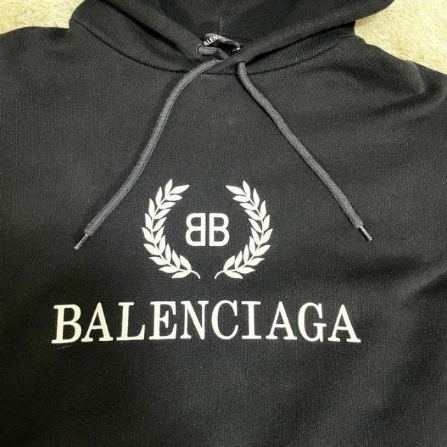 送料無料 美品✨バレンシアガ 19SS プルオーバー BBロゴ フェザーロゴ