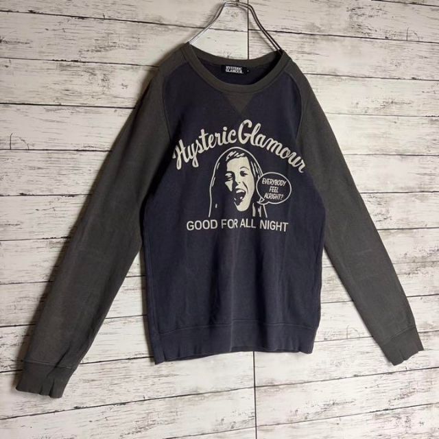 HYSTERIC GLAMOUR(ヒステリックグラマー)の【希少デザイン】ヒステリックグラマー スウェット ヒスガール バイカラー 即完売 メンズのトップス(スウェット)の商品写真