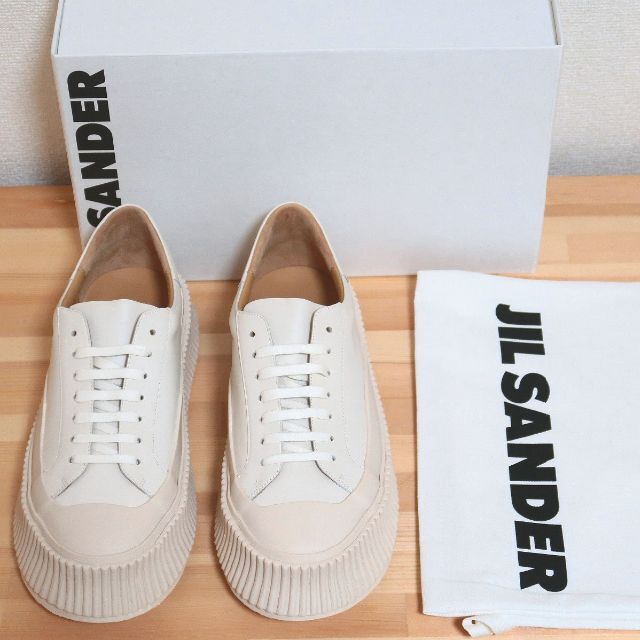 新品 22ss JILSANDER プラットフォーム レザー スニーカー 41