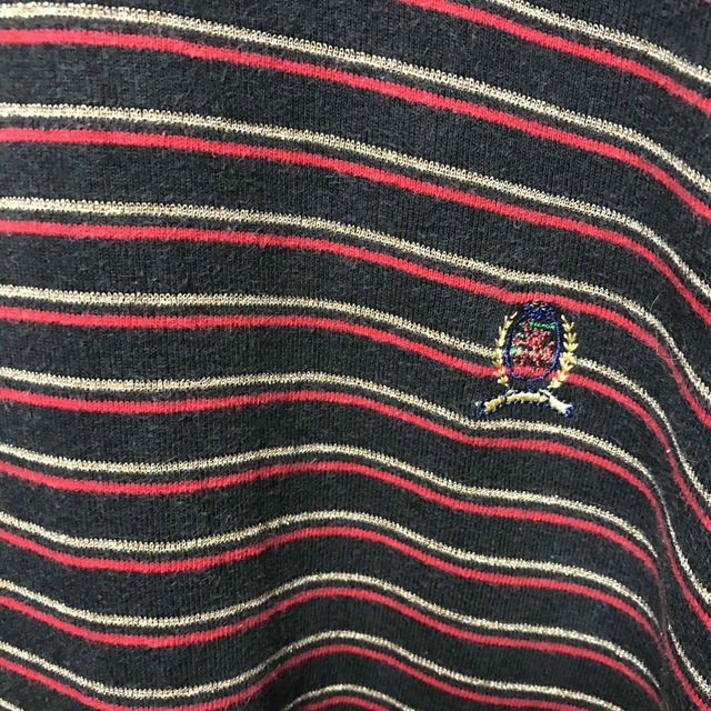 TOMMY HILFIGER(トミーヒルフィガー)の【希少】トミーヒルフィガー TOMMY ロンT タートルネック L ボーダー レディースのトップス(Tシャツ(長袖/七分))の商品写真