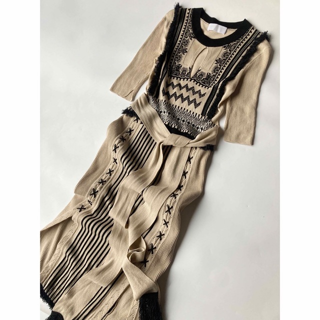 新品 Mame Kurogouchi マメクロゴウチ ニット ワンピース-