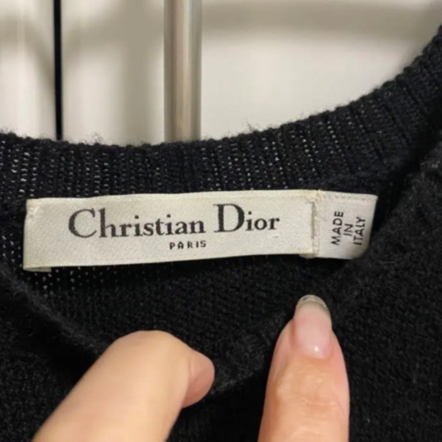 Christian Dior(クリスチャンディオール)の本日23時まで！クリスチャンディオール カシミヤ ワンピース ブラック Dior レディースのワンピース(ひざ丈ワンピース)の商品写真