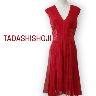 タダシショージ、花柄レースチューブドレス、サイズ4、S、7号。TADASHI